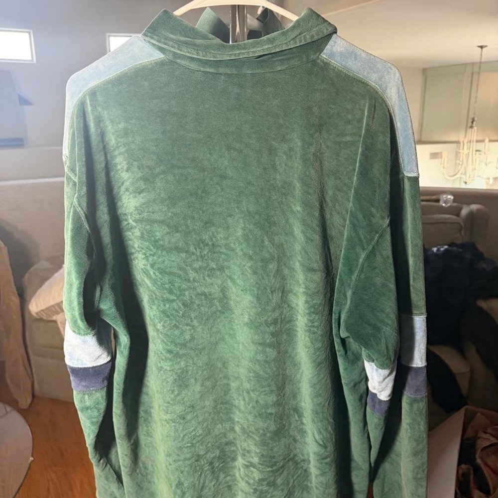 y2k Green Aeropostale long sleeve polo shirt - Picture 3 of 3
